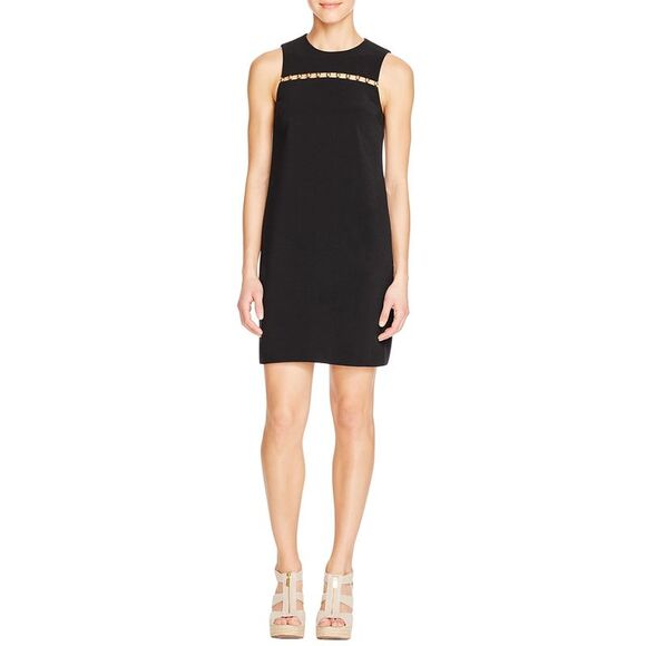 Michael Kors Womens Black Dress Chrome Bead Trim Size 0  US $195 - Picture 1 of 3